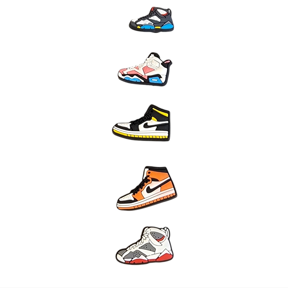 Croc Charms Set of 5 Jordan 1 Jordan 6 Colorways Multicolor jibbitz Unisex OS
